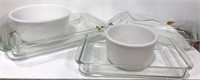 Pyrex Baking dishes & Milk Glass Mixing Bowls