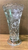Pressed Glass 10in Vase