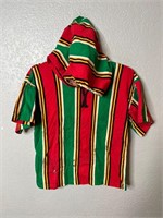 Vintage 90s Kids Striped Shirt Hood