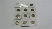 10 Assorted Buffalo Nickels worth $1.50 each