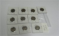 10 Assorted Buffalo Nickels worth $3.00 each