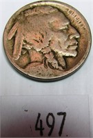 1913 D Type 1 Indian Head or Buffalo Nickel -  G4