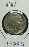 1924 D Buffalo Nickel G4 Condition
