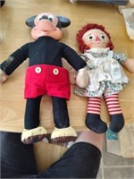 Vintage Mickey Mouse & Raggedy Ann