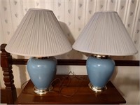 2 Matching Blue Lamps