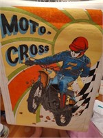 Awesome Moto-Cross Felt Poster