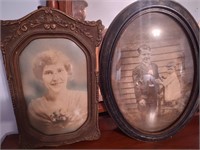 2 Antique Framed Photos