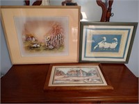 3 Framed Geese Prints