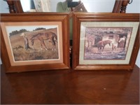 2 Framed Horse Themed Prints
