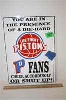 Metal Detroit Pistons Sign