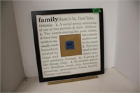 Framed Family Poem w/Place for Picture
