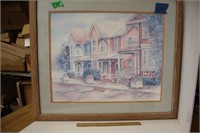 T.S. Lepper  Pink House Print