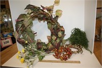 Faux Foliage & Small Wreath