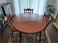 breakfast nook table with 3 chairs
