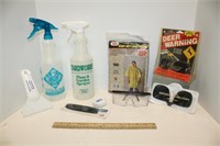 Spray Bottles, Deer Warning, Index Card Box & Misc