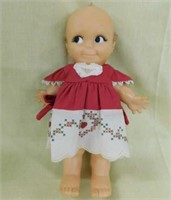 1974 Cameo Kewpie doll in dress, 10" tall -