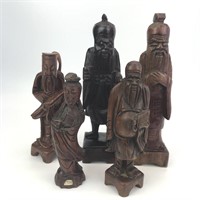 Asian Carved Wooden Figurines