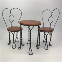 Doll Ice Cream Parlor Chairs and Table