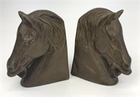 Brass Horse Head Bookends