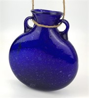 Cobalt Blown Glass Wall Vase