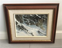 Robert Bateman Print of Cougar in Snow