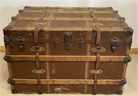 FABULOUS MASSIVE STEAMER TRUNK - GREAT DECOR