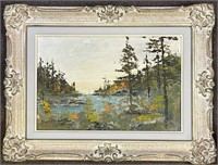 WONDERFUL VINTAGE SIGNED OIL PAINTING - T. HANSEN