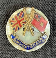 INTERESTING RMS METAGAMA MOTHER OF PEARL PIN