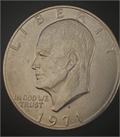 SILVER 1971 S Eisenhower Dollar