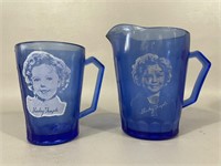 Vintage Hazel Atlas Shirley Temple Pitcher & Mug