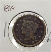 Of) 1849 large cent