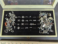 Collection of rings and earrings
