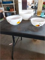 Fire king nesting fruit design bowls