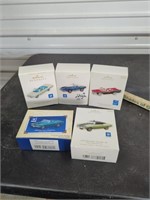 Collection of Hallmark Classic Car ornaments