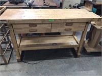 Woodworking Shop Table 65"x20"x36"