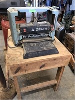 Delta 12" Planer on rolling cart 27"x37"x47"