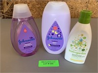 3 new bottles of Johnson's shampoo & Lotion