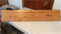 Solid wall shelf with plate groove.  36” long
