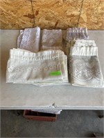 Decorative white  lace valances and curtain