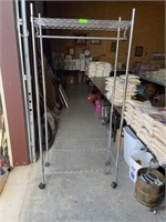 Metal clothes rack on rollers 36"x17"x67"