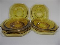 (8) Depression Era 5.75-inch Glass Plates