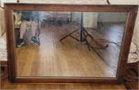 Mahogany wood frame mirror