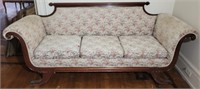 Eastlake mahogany upholstered couch