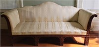 Gorgeous mahogany upholstered couch