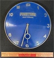 NEAT PRESTONE ANTI-FREEZE ADVERTISING CLOCK