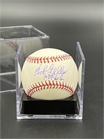 Bob Feller Autographed Baseball in case
