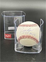 Jim Rice Autographed Baseball in case