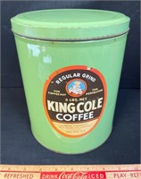 DESRIABLE GREEN KING COLE COFFEE TIN - SAINT JOHN