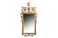 ANTIQUE CARVED GILTWOOD MIRROR