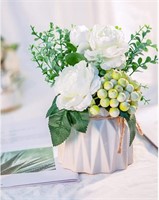 Artificial Flowers with Ceramic Vase